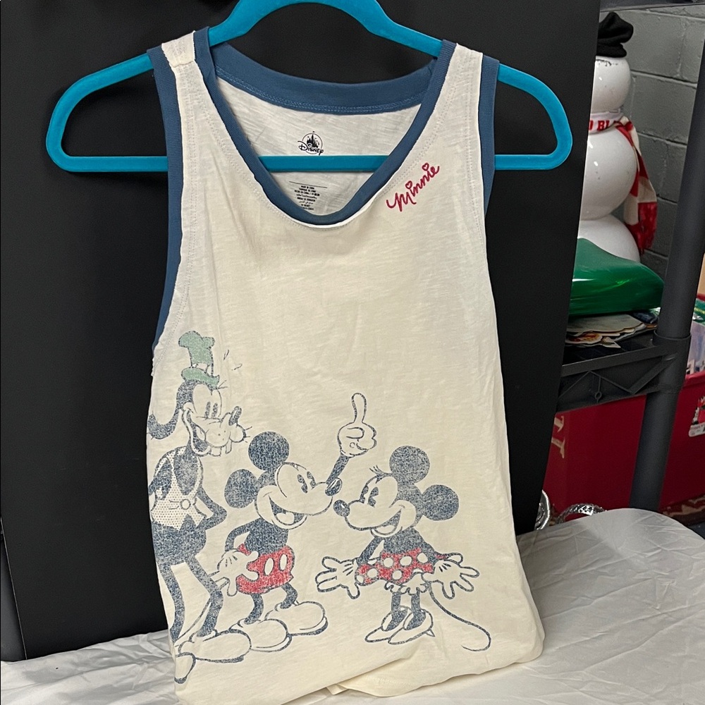 Disney Cream Tank Top with Red and Blue Details
